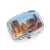 Metal Round Enamel Pill box Jewelry Box City Theme Travel Pocket Mini Pill Storage Case Purse Daily Small Pill Case