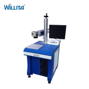 Metal Watch Logo 50W Fiber Laser Marking Machine, 3 Axis Table Top Stainless Steel Laser Printing Machine With Rotary Table