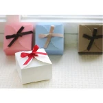 Mini wedding cupcake paper box paper cake box with ribbon