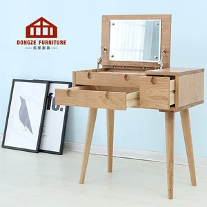 Modern Article Nordic Style Mirrored Dresser Vanity Dressing Table Makeup Table With Mirror For Bedroom