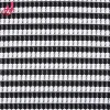 Modern design white and black striped pattern cheap polyester tweed woven jacquard fabric