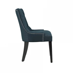 Modern Elegant Button-Tufted Upholstered Fabric With Nailhead Trim Dining Side Chair