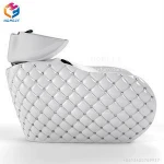 Modern Fashion Salon Furniture Luxury Comfortable Leather Shampoo Chair With Diamond for Wholesale