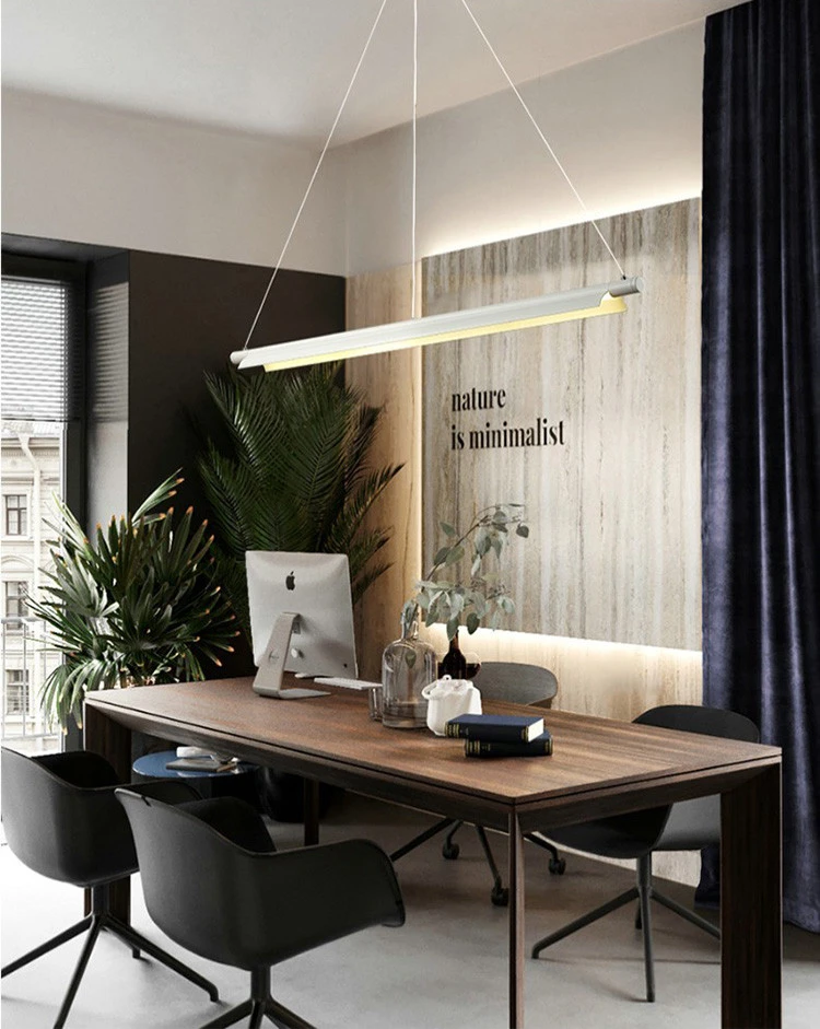 Modern led linear suspended light,linear pendant light for bedroom