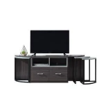 Modern Melamine Particle Board Wooden TV Cabinet Stand Sets With Showcase