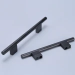 Modern Simple Black Lengthened Aluminum Kitchen Cabinet Handle Bookcase Drawer Handle Furniture Handle