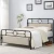 Import Modern simple new style upholstered metal bed from China