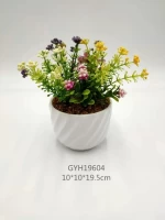 Modern Style Decorative Planter Pots with Stands Ceramic Pot Diameter 4 inch Cylindrical Succulent Decorative Flower Pot