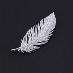 Modern style excellent quality woman silver brooch