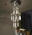 Import Modern style luxury indoor lights gold round plate pendant lamps staircase long hanging crystal chandeliers from China