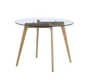 Modern tempered glass dining table best price high quality round dining table