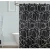 Import modern thick  polyester Fabric luxury black color  shower curtain for  home and hotel from China