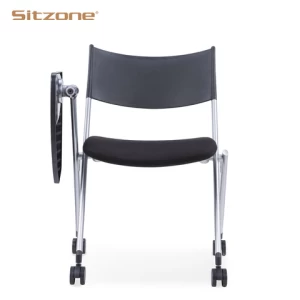 Modern University Folding Arm Tablet Student Chair Visitor Training Chair with Attached Writing Tables Office Furniture Foldable