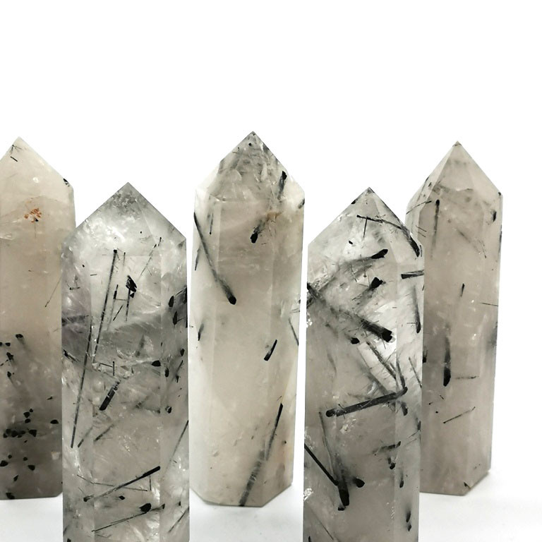 Most Beautiful Wand Natural Black Tourmaline Quartz Crystal Obelisk For Sale