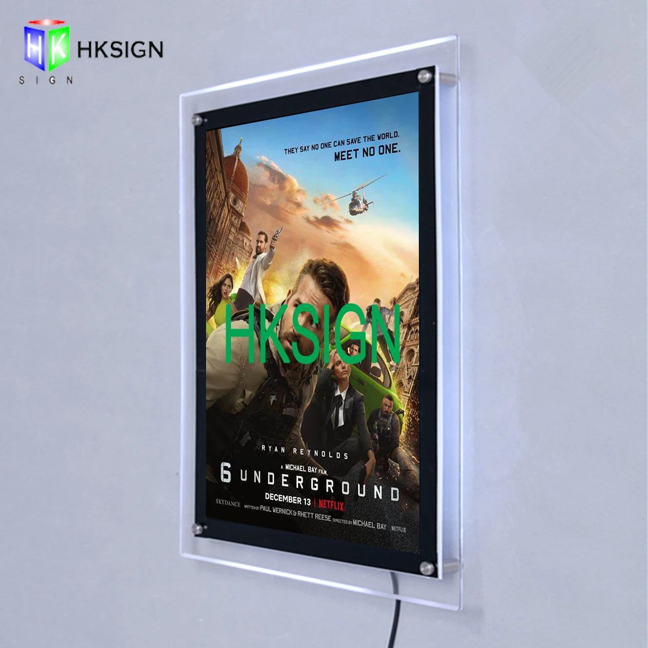 Movie room frames light box poster  display wall advertising light