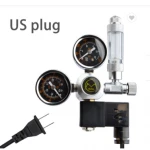 MUFAN MF0407 W21.8 220V Aquarium  CO2 Regulator  Magnetic Solenoid Check Valve Aquarium Bubble Counter Fish Tank Tool