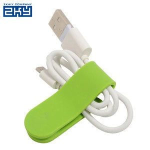 Multi purpose magnet phone holder earphone headphone winder cable silicone cord holder clip