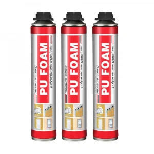 Multi use fireproof pu closed polyurethane  foam adhesive 750ml rubber glue cell  insulation  spray