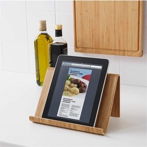 Multifunctional Bamboo Tablet Stand Simple Book Holder Stand Bamboo Desktop PC Stand Phone Display