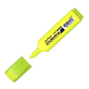 Munhwa water based ink chisel tip fluorescent neon color highlighter pen