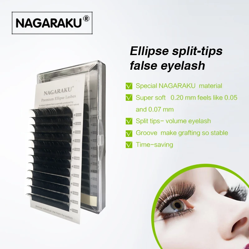 NAGARAKU Ellipse Flat Eyelash Extension mink eyelash wholesale eyelash extensions mink