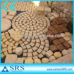 Natural Granite Paving Cube  Cobble Stone on Mesh for Outdoor