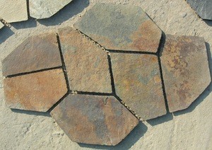 Natural Rusty slate stone flagstone brick tiles flooring stone paver for sale FM-20