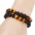 Import Natural Stone Lava Rock Tiger Eye Charm Lucky Couples Distance Beaded Bracelets from China