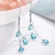 Import Neoglory fashion  rhodium plated brass and water drop shaped crystal hook earrings from China