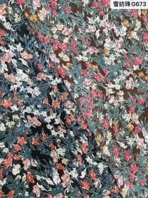 New Arrival Chiffon Georgette Fabric Textile Material Polyester Crepe Fabric Floral Prints Various Floral Designs For Dress
