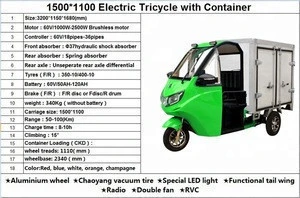 New arrival Green electric cargo truck with chargeable battery