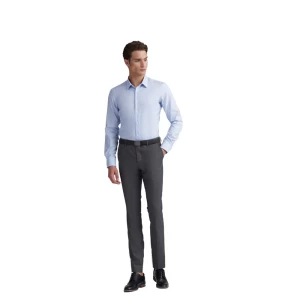 New Arrival Hot 100% Cotton  Slim Suit  Formal plaid long sleeve  Mens Shirt