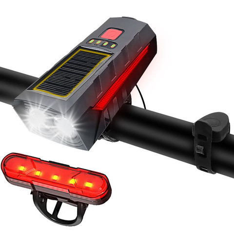 Buy New Bicycle Light Solar Car Headlight Night Riding Mountain Bike ...