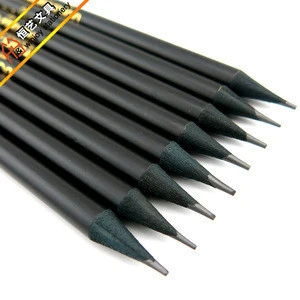 New black wood diamond topper pencil with custom logo printing,high quality pencils in bulk.