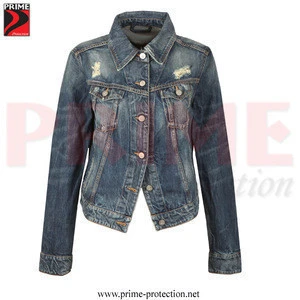 New Denim Jacket for Women&#039;s / Blue Denim Jacket for Biker Girls / Slim Motorbike Rider Jeans jacket