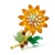Import New fashion all-match rhinestone sunflower brooch six-color colorful flower corsage wholesale from China