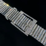 New Products 2021 Fashion Bling Women Belt Iced Out Hip Hop Alloy waistband Shiny Girdle Belt