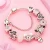 Import New style multiple new designer pink stainless steel bangle charm bracelet from China