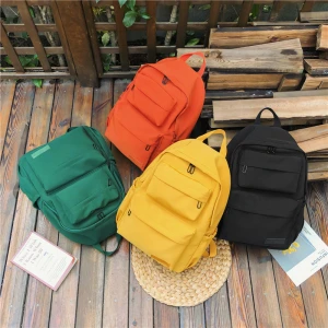 New Waterproof  Canvas Backpack Female Multi Pocket Travel Backpack Large Capacity School Bag for Teenage Girls
