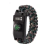 Newest Type Survival Bracelet Paracord With Watch ,Fire Starter ,Compass ,Knife Whistle