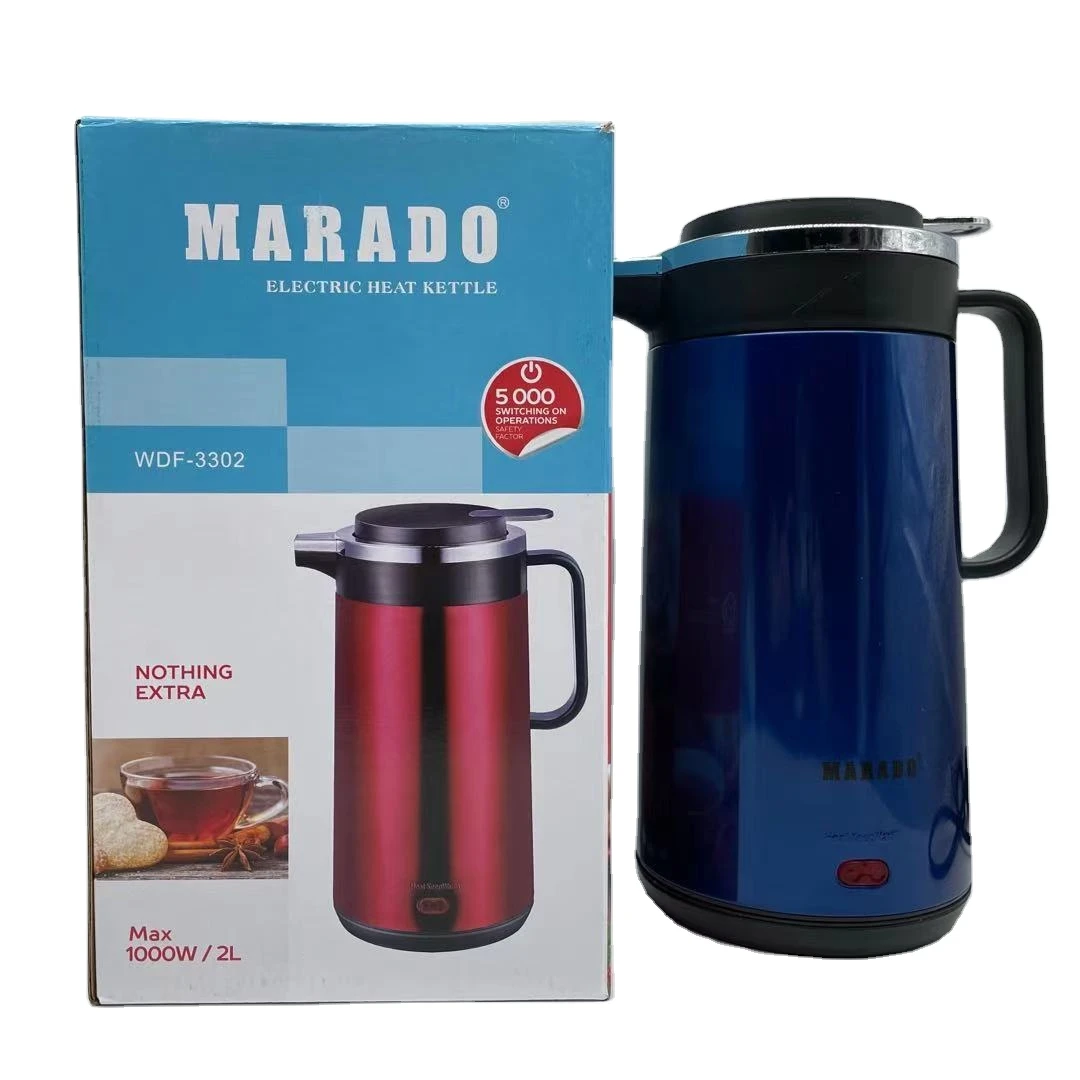 Newly designed stainless steel 360 rotating cordless kettle 2L insulation