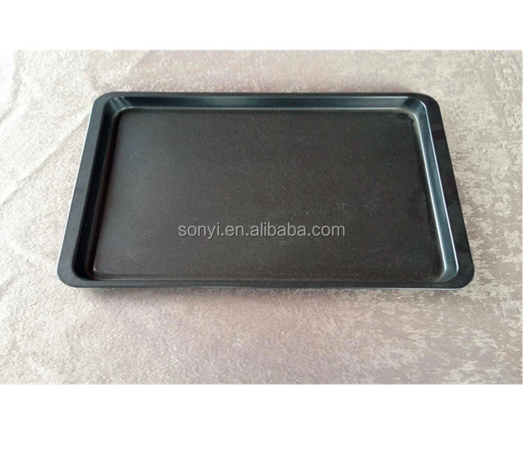 Non stick square or round BBQ baking pan,kitchen tool high quality microwave flat baking pan