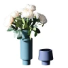 Nordic INS Morandi Style Figurines Frosted Creative Design Model Home Flowers Decorative Ornament Abstract Ceramic Vase
