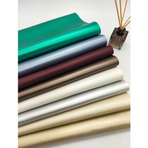 OEM 0.8 mm Classic Eco-friendly Beef Pattern PU Artificial Leather for decoration