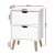 Import OEM Manufacturer Nachttisch White Cheap Nightstand Bedside Table With Drawers, Nordic Bedside Cabinet MDF Table De Chevet from China