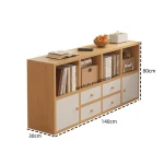 Office Library DIY Flat Pack KD Bookstore Storage Display Open Shelves Bookrack Bookcase