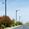 Outdoor round power street light pole price 6m 8m 10m 12m galvanized steel lamp pole