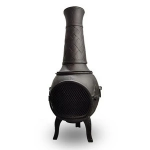 Outdoor Taller Wood Burner Steel Stove Chiminea Fire Pit