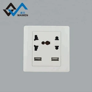Pakistan Bangladesh Standard dual usb 5v 2.1a multi socket light wall switches and socket cover
