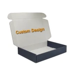 Paper Box Black Foldable Easy Shipping Black Paper Box for Shoes Packaging Shipping Box